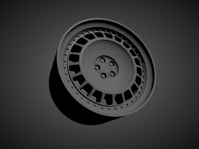 fifteen52 evo sc scalable and 3d printable rim Model do druku 3D .c4d .max .obj .3ds .fbx .stl .blend 