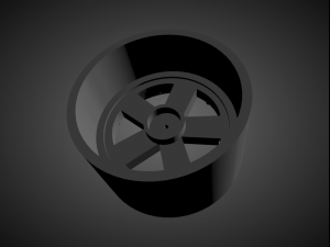 enkei apache i 5h scalable and 3d printable rim 3D Print Model
