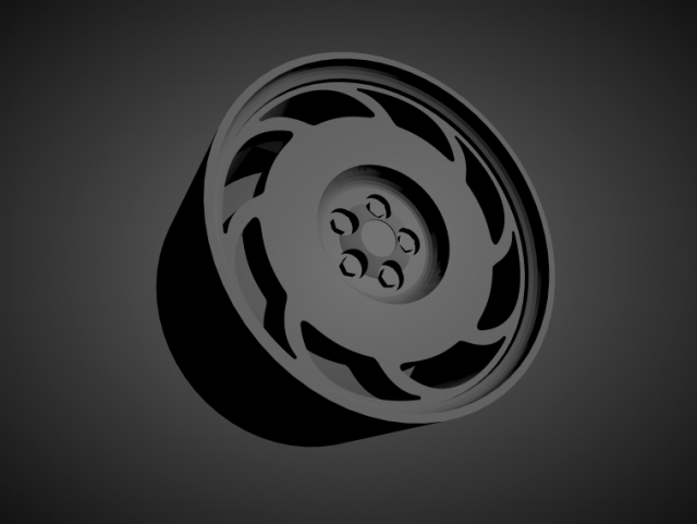 corvette c4 oem scalable and 3d printable rim 3D 프린트 모델 .c4d .max .obj .3ds .fbx .stl .blend 