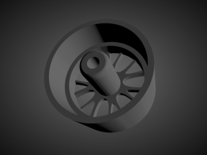 bbs ch-r rims with brakes and tires for hot wheels 3Dプリントモデル