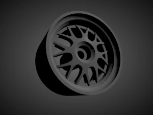 bbs rs gt rims with brakes and tires for hot wheels 3D Print Model