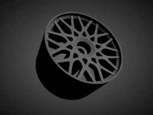 ホットホイール用のブレーキとタイヤ付き bbs rx-r リム 3Dプリントモデル