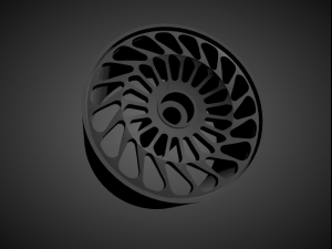 vossen ml-r2 rims with brakes and tires for hot wheels 3D Print Model