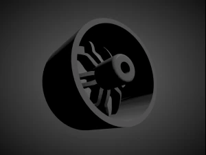 vossen hc-3 rims with brakes and tires for hot wheels 3D Print Model