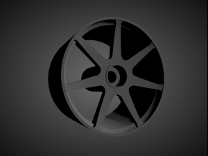 vossen gns-2 rims with brakes and tires for hot wheels 3D Print Model