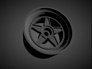 Vossen Era-2 リム、ホットホイール用ブレーキとタイヤ付き 3Dプリントモデル