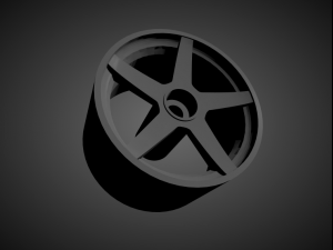 vossen cv3-r rims with brakes and tires for hot wheels 3D Print Model