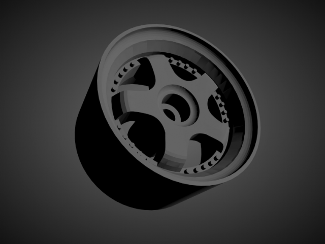ssr professor sp1 rims with brakes and tires for hot wheels 3D Print Model .c4d .max .obj .3ds .fbx .stl .blend 