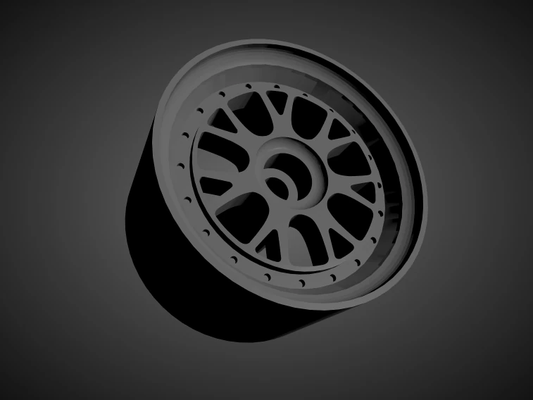 ssr professor ms3r rims with brakes and tires for hot wheels 3D Print Model .c4d .max .obj .3ds .fbx .stl .blend 