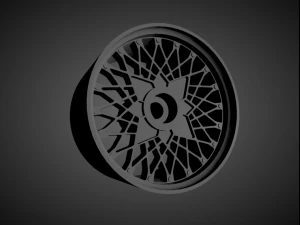 ssr formula mesh rims with brakes and tires for hot wheels 3D Print Model