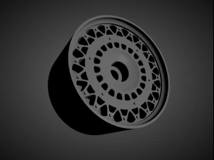 SSR フォーミュラ エアロ メッシュ リム、ブレーキとホット ホイール用タイヤ付き 3Dプリントモデル