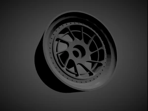 ホットホイール用のブレーキとタイヤを備えた回転状 yvr リム 3Dプリントモデル