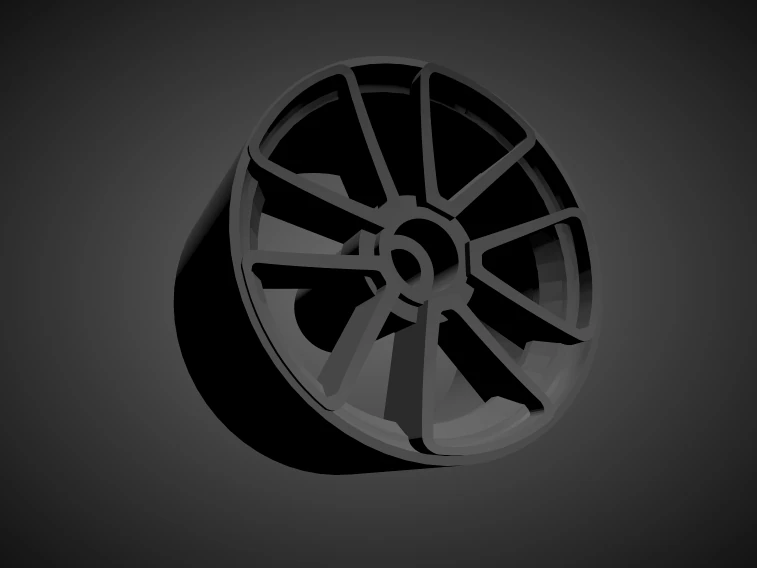 rotiform spf rims with brakes and tires for hot wheels 3D Print Model .c4d .max .obj .3ds .fbx .stl .blend 