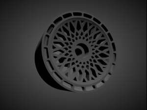 rotiform lhr rims with brakes and tires for hot wheels 3D Print Model