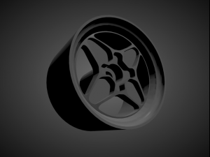 rotiform gtb rims with brakes and tires for hot wheels 3D Print Model