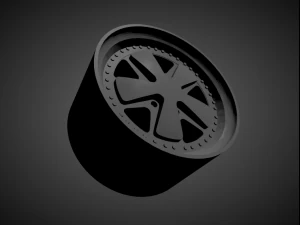 ホットホイール用のブレーキとタイヤを備えたrotiform fucリム 3Dプリントモデル