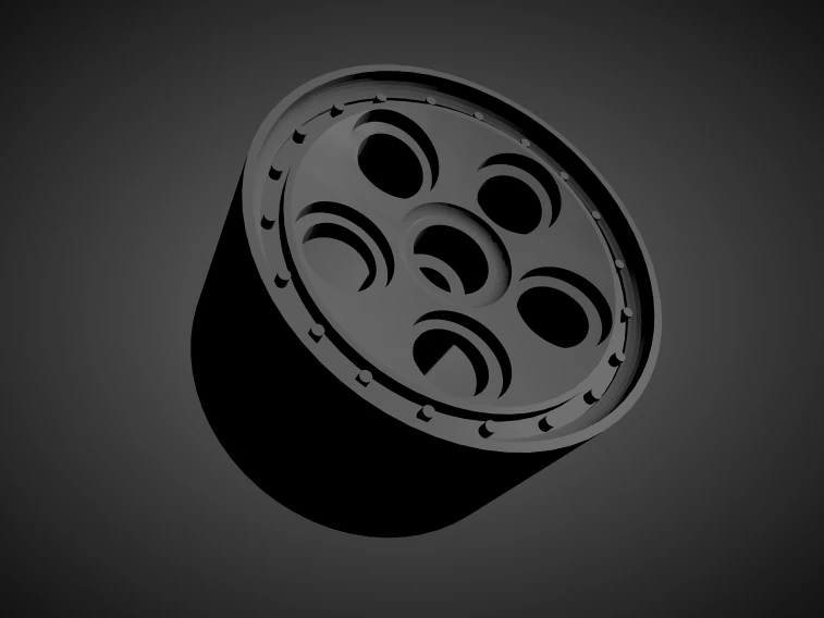 rotiform dia rims with brakes and tires for hot wheels 3D Print Model .c4d .max .obj .3ds .fbx .stl .blend 