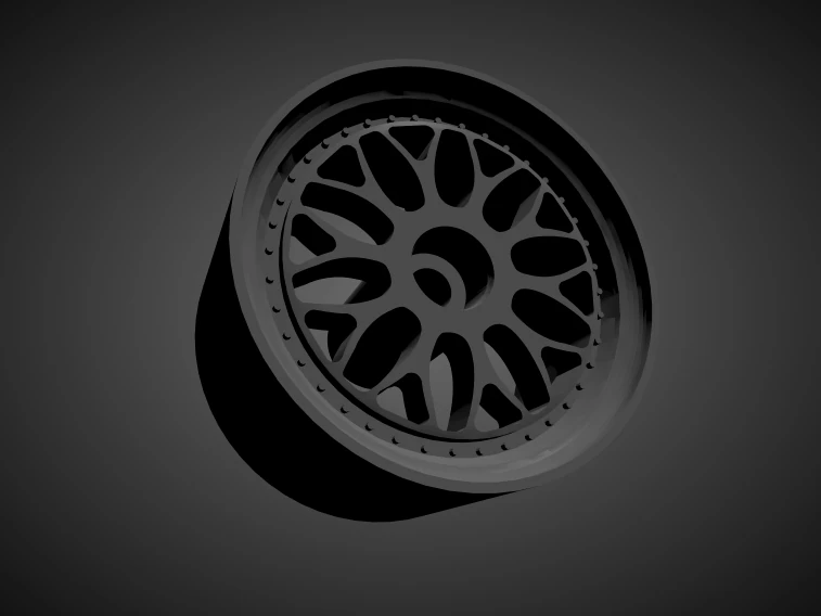 rotiform dab rims with brakes and tires for hot wheels 3D Print Model .c4d .max .obj .3ds .fbx .stl .blend 