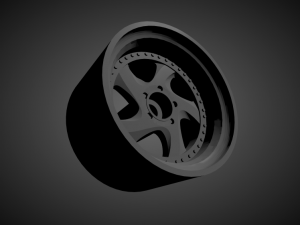 porsche turbo twist rims with brakes and tires for hot wheels 3D Принт Модель