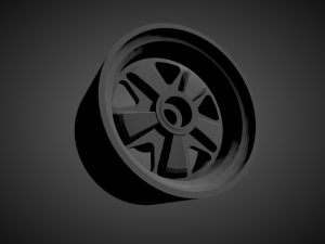 porsche fuchs rims with brakes and tires for hot wheels Model do druku 3D
