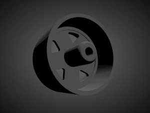 porsche fuchs rims with brakes and tires for hot wheels 3D Print Model