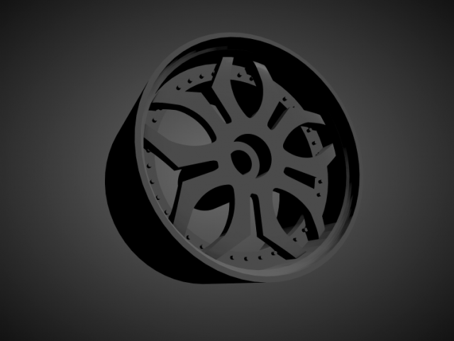 forgiato tello with brakes and tires for hot wheels Model Cetak 3D .c4d .max .obj .3ds .fbx .stl .blend 