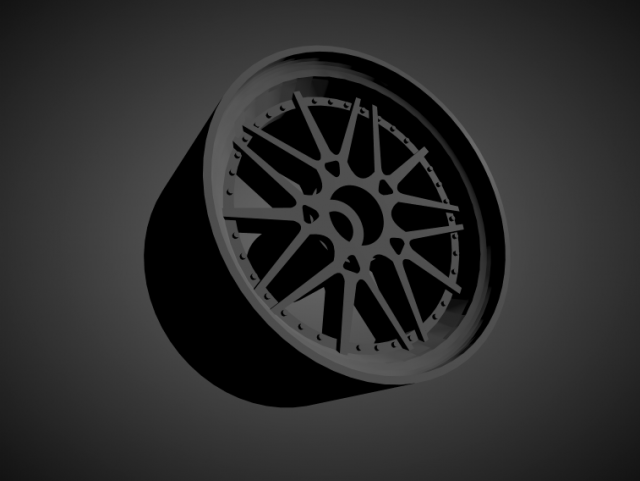 forgiato maglia with brakes and tires for hot wheels 3D-printmodel .c4d .max .obj .3ds .fbx .stl .blend 