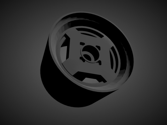 trd town rims with brakes and tires for hot wheels 3D 프린트 모델 .c4d .max .obj .3ds .fbx .stl .blend 