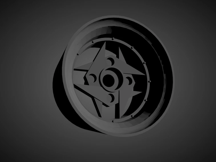super star ss-07 rims with brakes and tires for hot wheels 3D Print Model .c4d .max .obj .3ds .fbx .stl .blend 