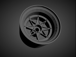 ssr star shark rims with brakes and tires for hot wheels 3D Print Model