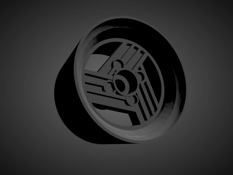 spalding message vii rims with brakes and tires for hot wheels 3D Print Model .c4d .max .obj .3ds .fbx .stl .blend