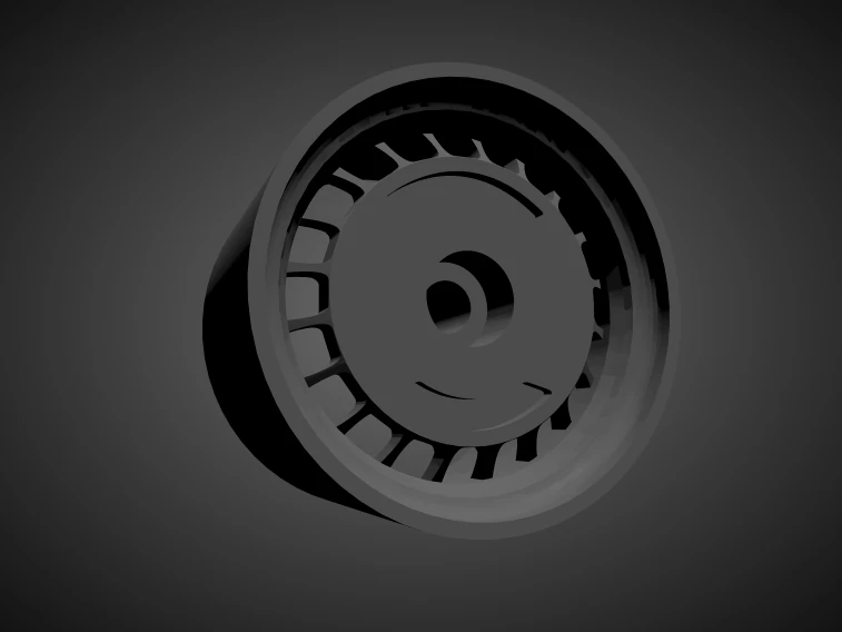 ronal turbo rims with brakes and tires for hot wheels 3D Print Model .c4d .max .obj .3ds .fbx .stl .blend