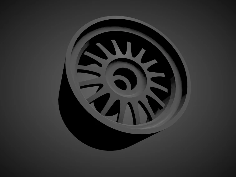 ronal r8 rims with brakes and tires for hot wheels 3D Print Model .c4d .max .obj .3ds .fbx .stl .blend 