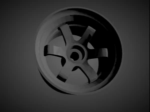rays volk te37 rims with brakes and tires for hot wheels 3D Print Model