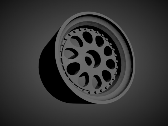 oz monza rims with brakes and tires for hot wheels Modello di stampa 3D .c4d .max .obj .3ds .fbx .stl .blend 