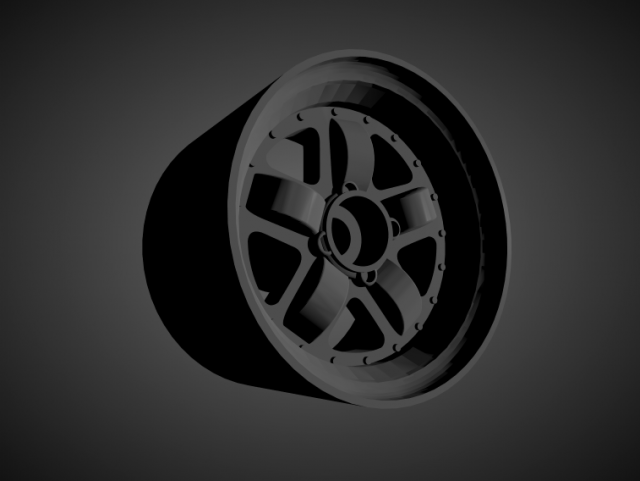 mugen mr5 rims with brakes and tires for hot wheels 3D 프린트 모델 .c4d .max .obj .3ds .fbx .stl .blend 
