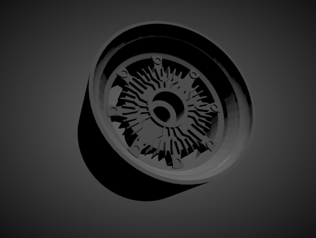 mugen cf48 rims with brakes and tires for hot wheels 3D Print Model .c4d .max .obj .3ds .fbx .stl .blend 