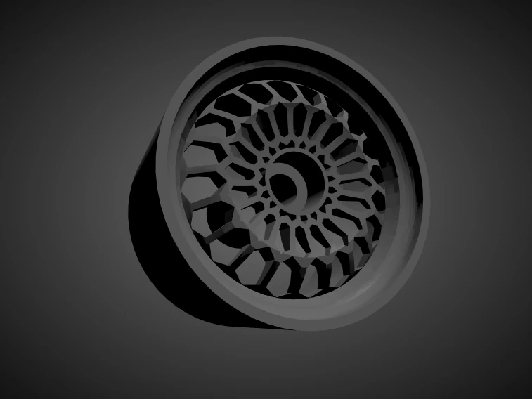 mtechnica turbo rallye rims with brakes and tires for hot wheels 3D Print Model .c4d .max .obj .3ds .fbx .stl .blend 