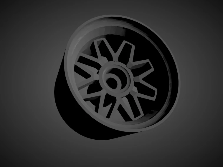 ame fatlace f zero 2 rims with brakes and tires for hot wheels 3D Print Model .c4d .max .obj .3ds .fbx .stl .blend 