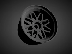 ame fatlace f zero 2 rims with brakes and tires for hot wheels 3D Print Model