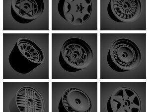 300 printable classic rims with brakes and tires for hot wheels Modèles 3D en vedette
