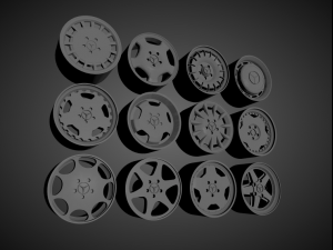 new for 2021 mercedes oem wheels collection for hot wheels 3D Print Model