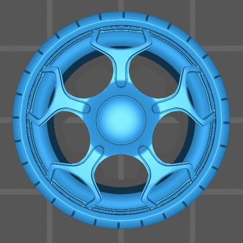 abarth oem rims with yokohama tires scalable and printable 3D Принт Модель .c4d .max .obj .3ds .fbx .stl .blend 
