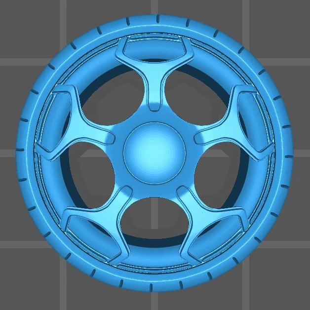 abarth oem rims with yokohama tires scalable and printable 3D Print Model .c4d .max .obj .3ds .fbx .stl .blend