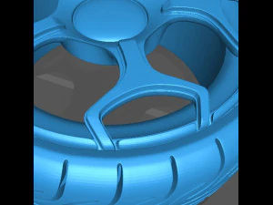 abarth oem rims with yokohama tires scalable and printable 3D Print Model