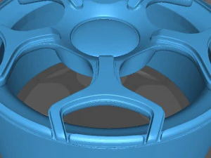 abarth oem rims with yokohama tires scalable and printable 3D Print Model