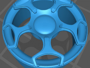 abarth oem rims with yokohama tires scalable and printable 3D Принт Модель
