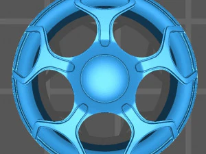 abarth oem rims with yokohama tires scalable and printable 3D Print Model