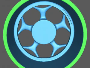 abarth oem rims with yokohama tires scalable and printable 3D Print Model