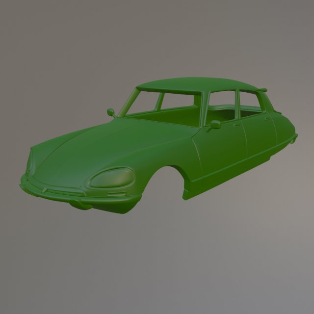 Citroen DS21 Printable Car Body 3Dプリントモデル .c4d .max .obj .3ds .fbx .stl .blend 